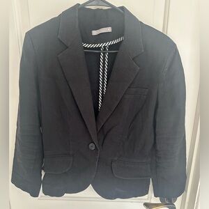 Olivia Moon Charcoal Linen Blazer size Large